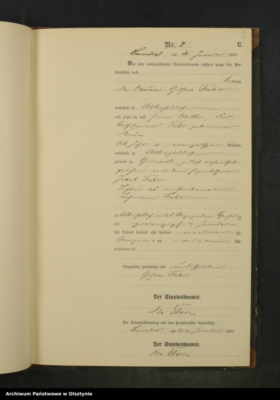 image.from.unit.number "Sterbe-Neben-Register Nr 1 - 33"