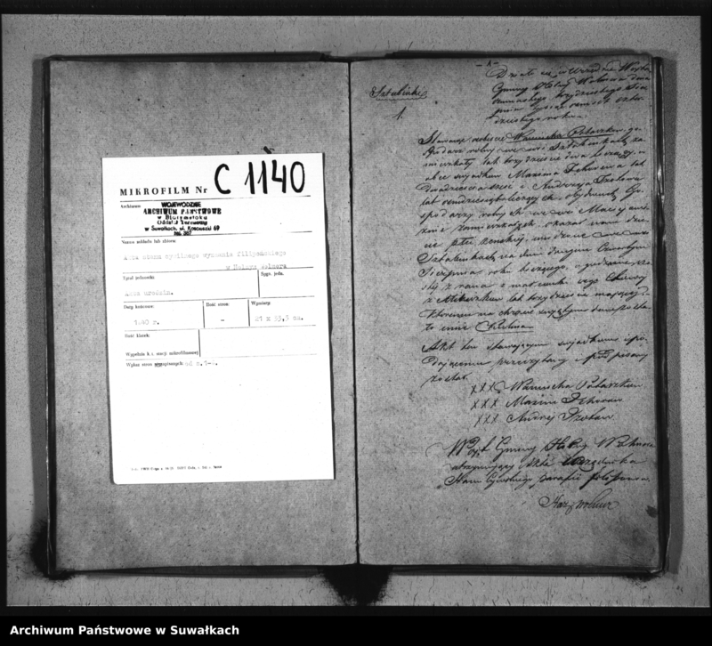 image.from.unit.number "Duplikat Sekty Filiponów Gminy Hołny Wolmera z roku 1840"