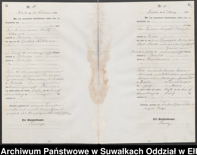 image.from.unit.number "Sterbe-Haupt-Register des Königlichen Preussischen Standes-Amtes Bialla Kreis Johannisburg"