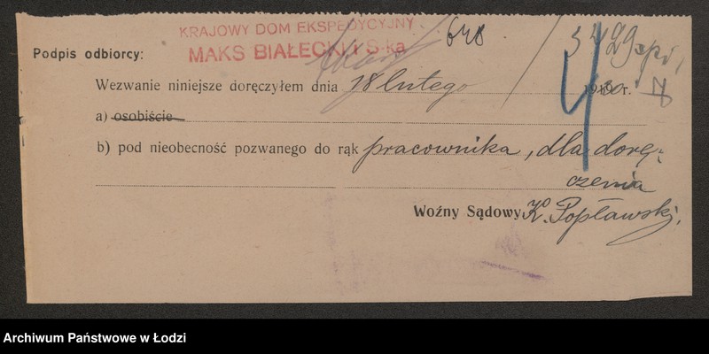 Obraz 9 z jednostki "Krajowy Dom Ekspedycyjny Ludwik Feygin i ska"