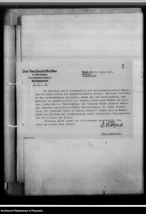 Obraz 12 z jednostki "[Korespondencja w sprawach organizacyjnych], Kreissippenamt Samter [Szamotuły]"