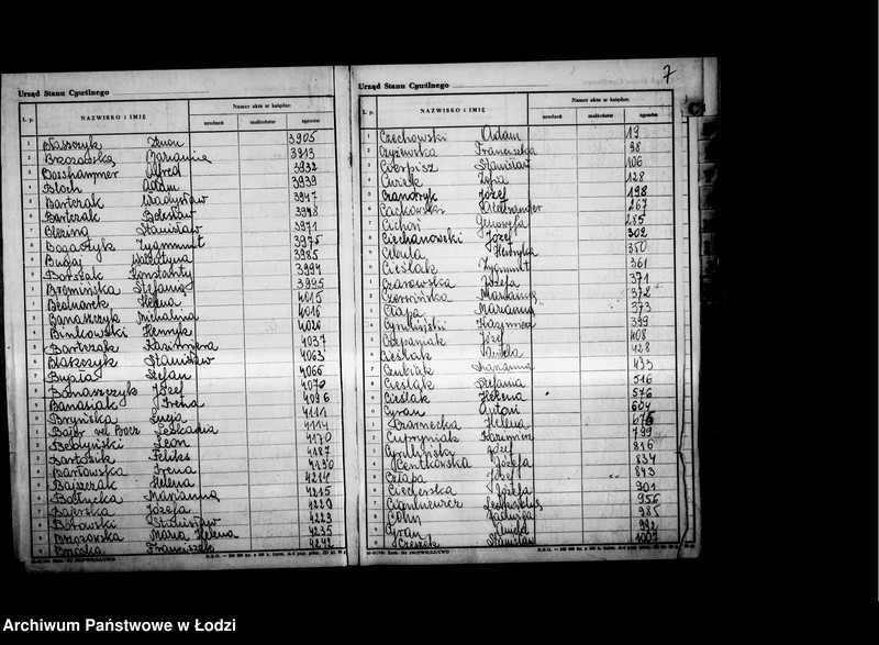 Obraz 11 z jednostki "Skorowidz do akt urodzeń"