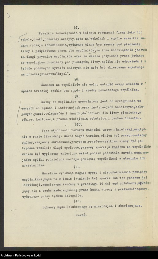 Obraz 5 z jednostki "Przedsiębiorstwo ekspedycyjne Expol właściele Szlama Manela i Icek Berkowicz"