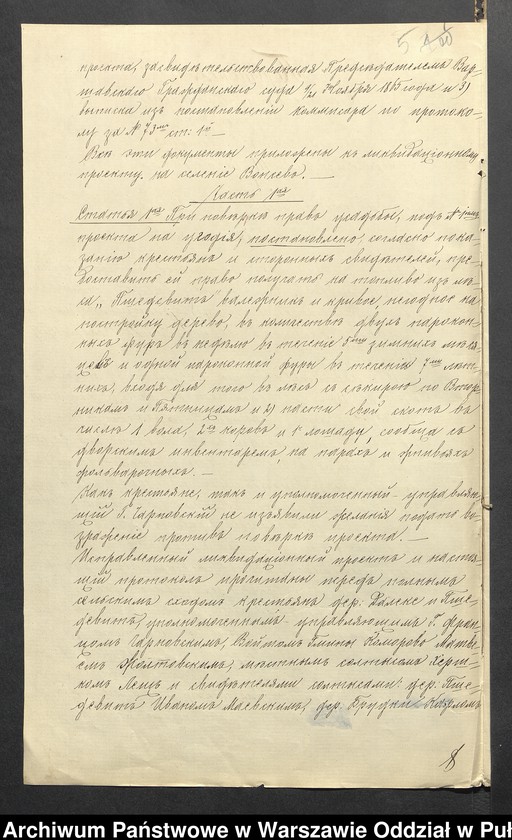image.from.unit.number "O urządzaniu chłopów byłej rządowej wsi Dalekie, gm. Komorowo"