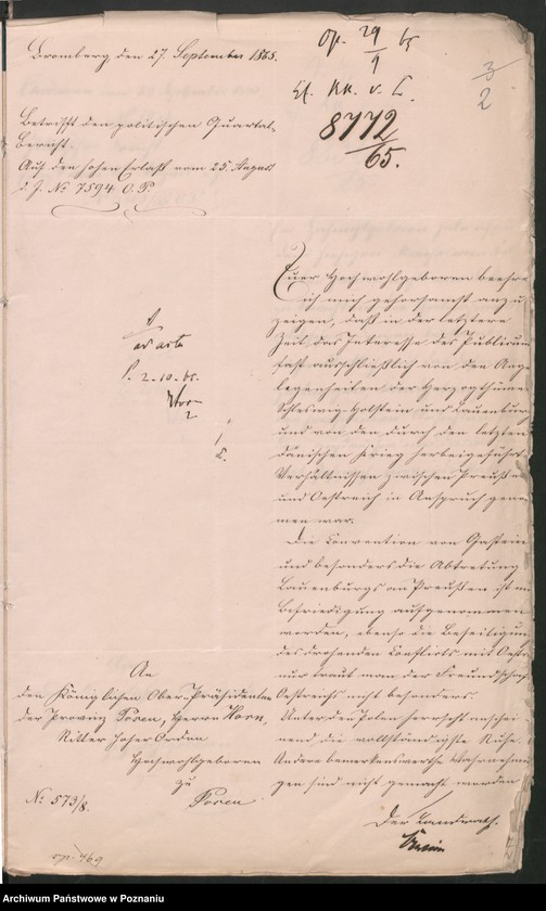 Obraz 6 z jednostki "Die von den Landräten erstatteten Quartalberichte über die politischien Zustände."