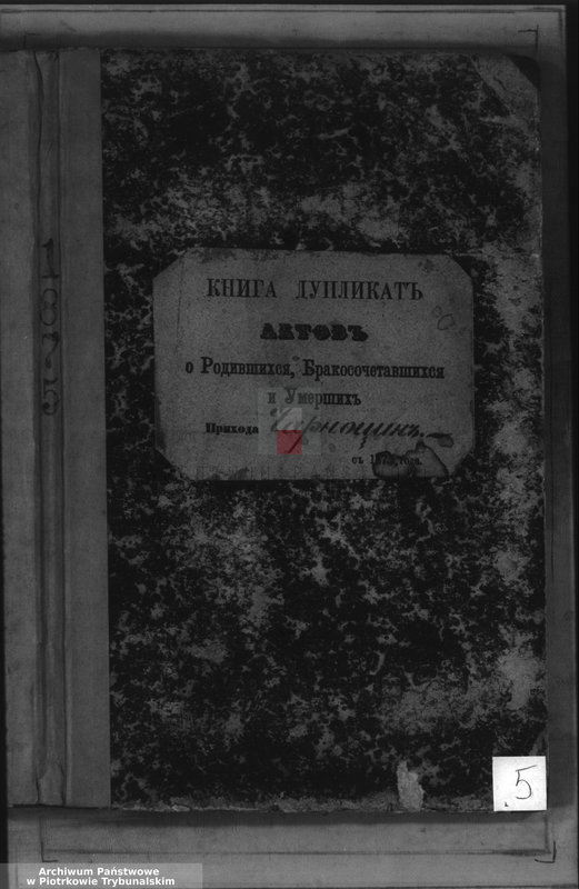 Obraz 2 z jednostki "[Księga duplikat aktów urodzonych, zaślubionych i zmarłych]"