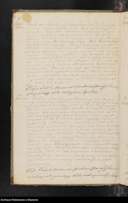 image.from.unit.number "Duplikat Parafii Janowieckiej w Powiecie Mławskim Gubernii Płockiej na rok 1854"