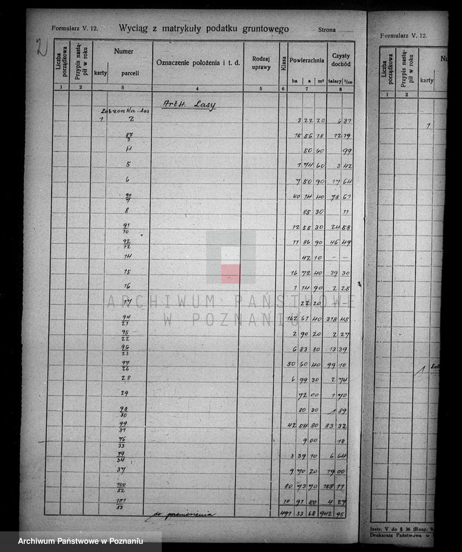 Obraz 6 z jednostki "Rejestr wyłączeń z art. 4 i 5 ustawy o wykonaniu reformy rolnej majątku Łobżenice powiatu wyrzyskiego"