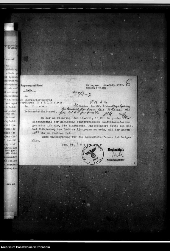 Obraz 10 z jednostki "Konferencje z landratami - korespondencja, porządki obrad"