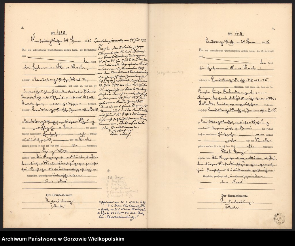 Obraz 10 z jednostki "Geburts Register, t. 1 nr 397-740"