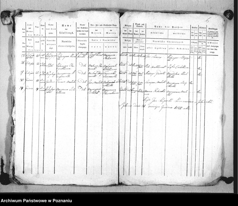 image.from.team "Akta stanu cywilnego Parafii Rzymskokatolickiej Spławie (pow. poznański)"