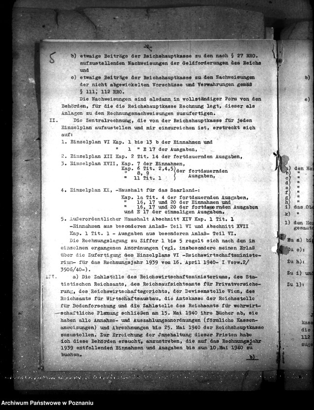 Obraz 9 z jednostki "Jahresabschluss 1940. Reichswirtschaftsverwaltung"
