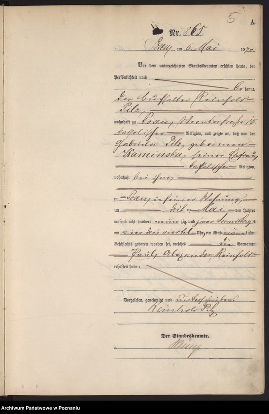 Obraz 8 z jednostki "Księga urodzeń t. III"