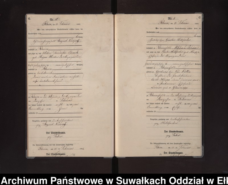 image.from.unit.number "Sterbe-Neben-Register des Preussischen Standes-Amtes Rhein Kreis Loetzen"