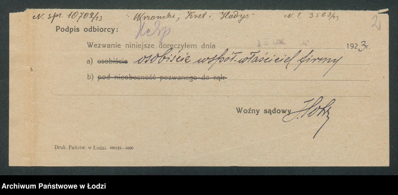 Obraz 4 z jednostki "Wrzonecki, Kret i Hodys- handel manufakturą"