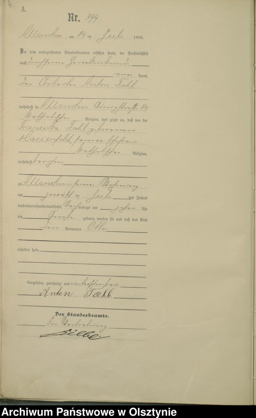 image.from.unit.number "Geburts-Haupt-Register Tom II, Nr 398-778"