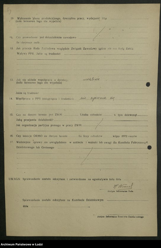 Obraz 4 z jednostki "Sprawozdania Referatu Sprawozdawczego dotyczące Plenum KC (lipiec, sierpień), wzrostu szeregów partyjnych"