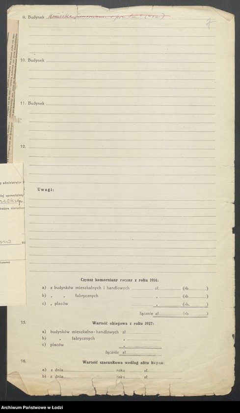 image.from.unit.number "Księga inwentarzowa nieruchomości m. Łodzi ul. Mazowiecka"