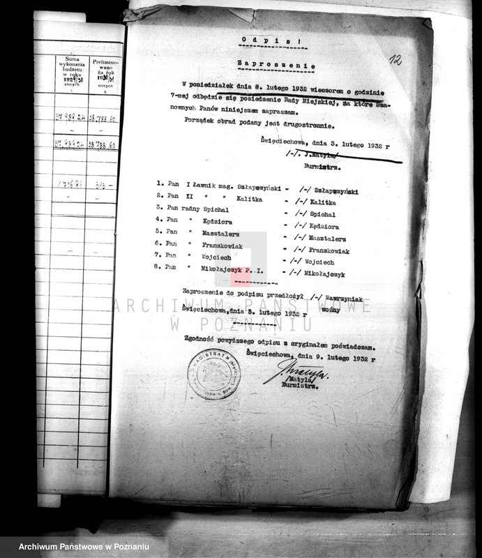 Obraz 16 z jednostki "Budżety i sprawy rachunkowe miasta Święciechowa"