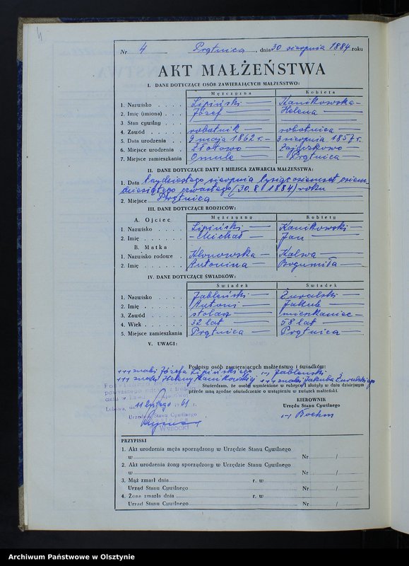 image.from.unit.number "Ksiega małżeństw Nr 1 - 11,1 - 14,1 - 14,1 - 6,1 - 14 i 1 - 6 /przepisana w języju polskim z oryginału niemieckiego w dniach 11.02.-16.02.1961/"
