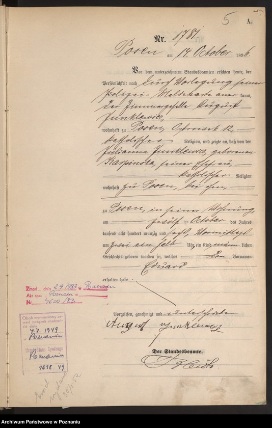 Obraz 8 z jednostki "Księga urodzeń t. IV"