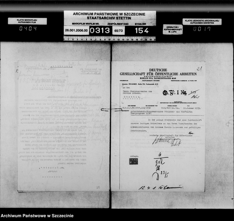 Obraz 18 z jednostki "Arbeitsbeschaffungsprogramm - Strassenausbau, vol. I spec."