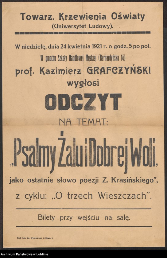 Obraz 5 z kolekcji "Edukacja i oświata na plakacie, afiszu i druku ulotnym APL111"