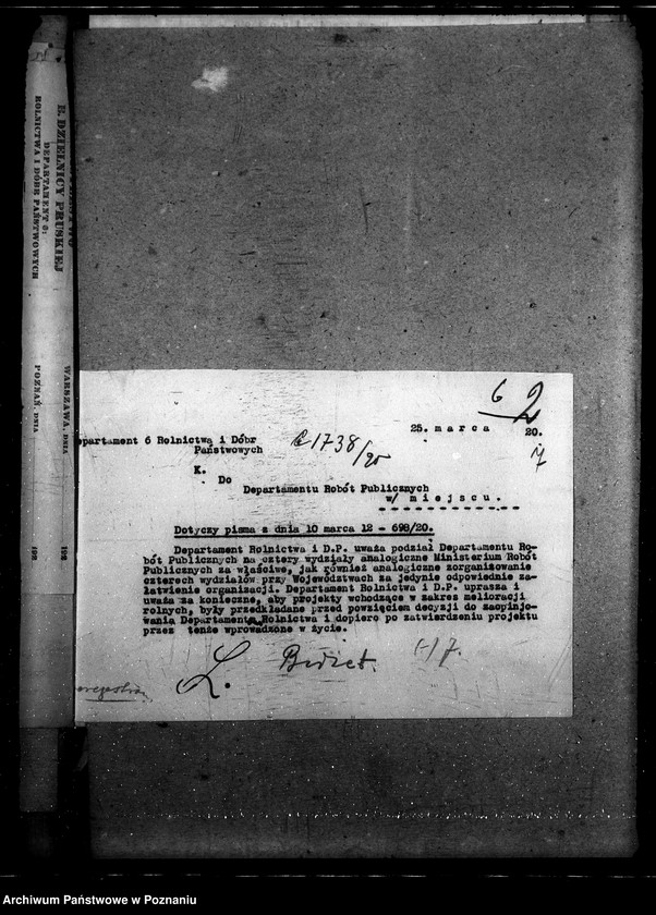 Obraz 13 z jednostki "Sprawy szczegółowo-- administracyjne. Melioracje rolne i torf."