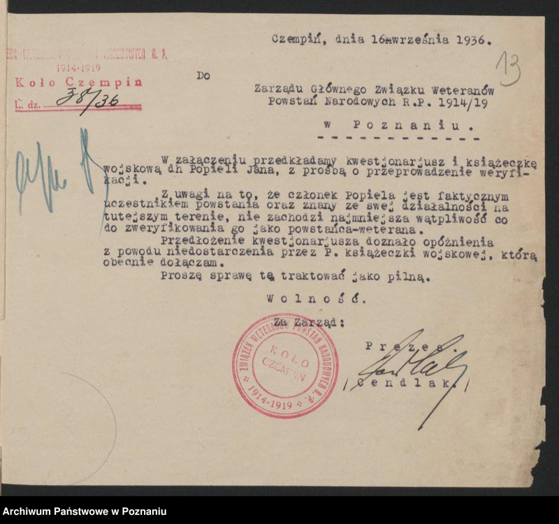 Obraz 15 z jednostki "Czempiń, powiat Kościan akta koła."