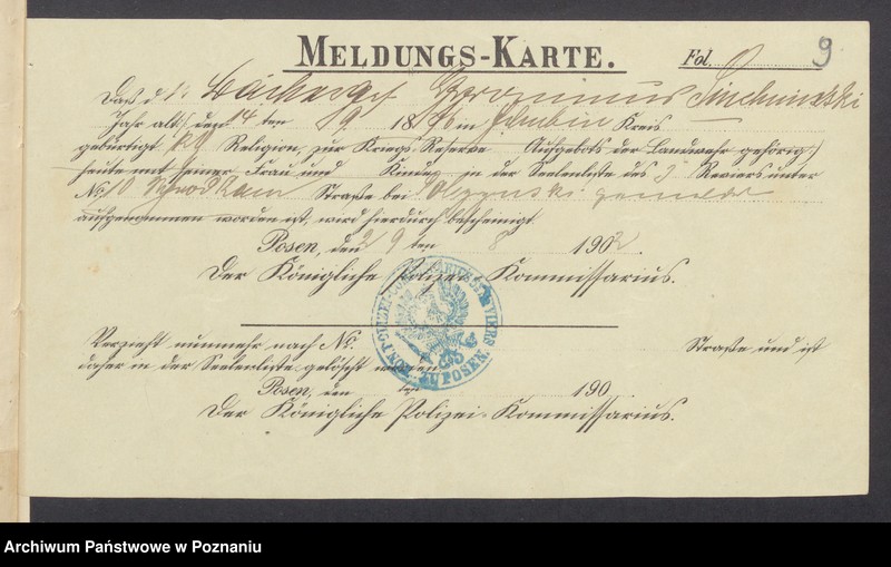 Obraz 11 z jednostki "[Dokumenty dostarczone przez narzeczonych do zawarcia związku małżeńskiego za 1902 rok. Tom XVII]"