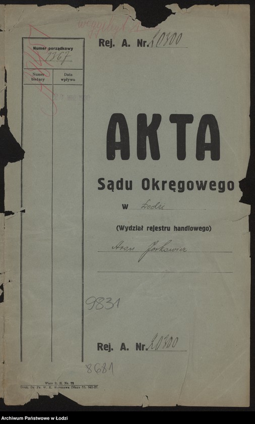 Obraz 3 z jednostki "Aron Joskowicz- sprzedaż mięsa i wnętrzności bydlęcych"