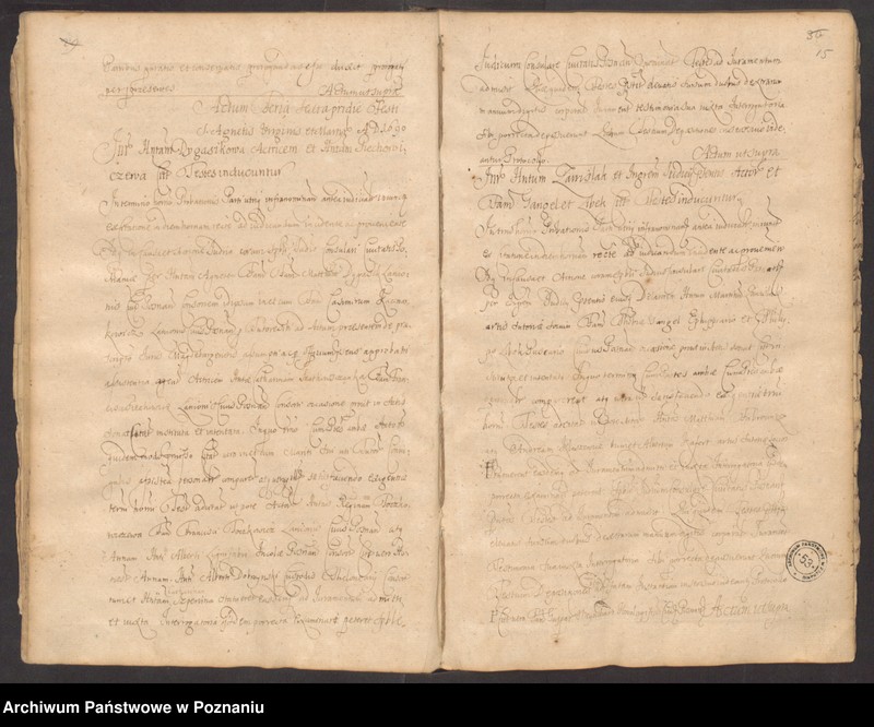 Obraz 17 z jednostki "Acta officii consularis civitatis Posnaniae."