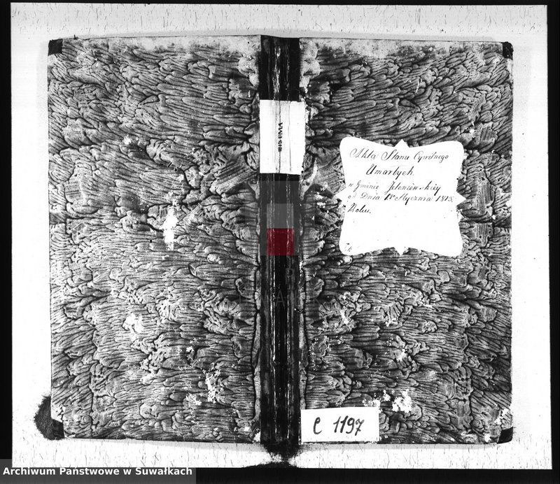 image.from.unit.number "Akta Stanu Cywilnego Umarłych w Gminie Jeleniewskiey od Dnia 1-go Stycznia 1813 Roku."