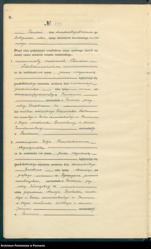 Obraz 16 z jednostki "Księga miejscowa małżeństw tom IV [Rejestr główny małżeństw]"