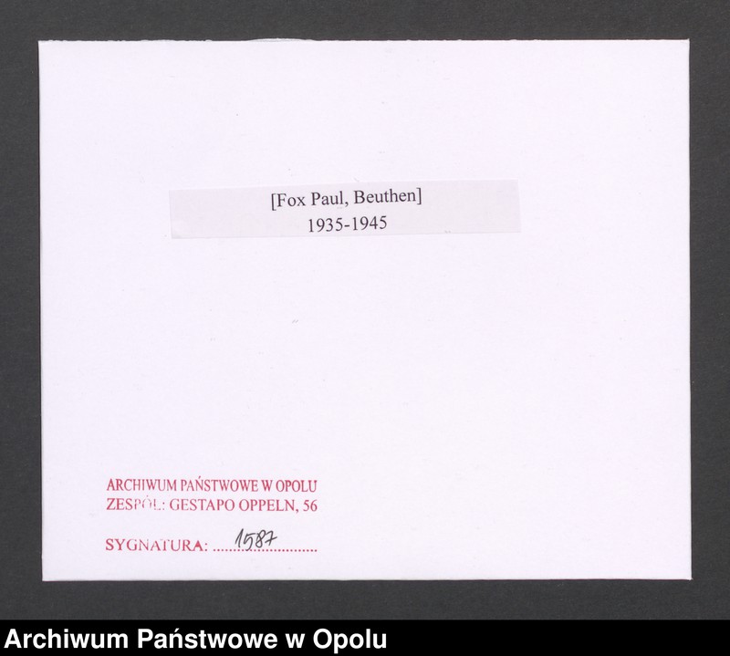 Obraz 2 z jednostki "[Fox Paul, Beuthen]"