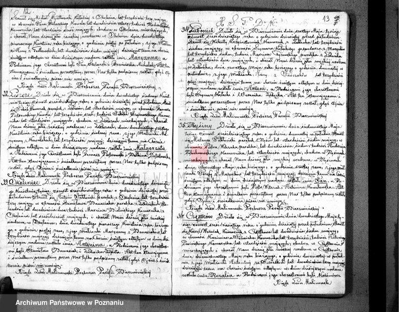 Obraz 8 z jednostki "Akta urodzonych, zaślubionych i zmarłych"