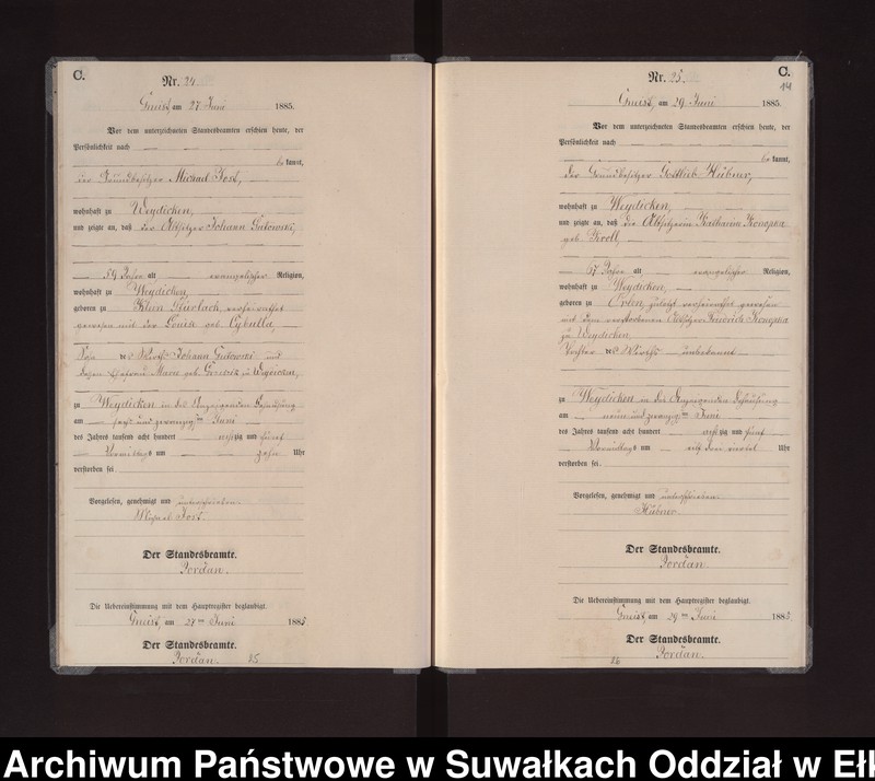 image.from.unit.number "Sterbe-Neben-Register des Königlichen Preussischen Standes-Amtes Gneist Kreis Loetzen"