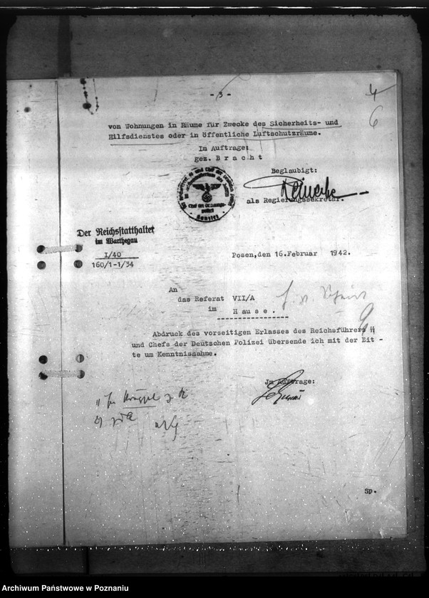 Obraz 13 z jednostki "Allgemeine Bauangelegenheiten der Polizei und Gandarmerie -, der Kriminalpolizei, Gestapo, des SD und SHD und der Technischen Nothilfe"