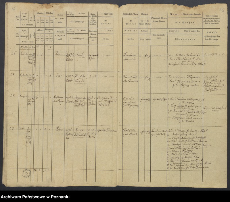 Obraz 10 z jednostki "Duplikat des Taufregisters"