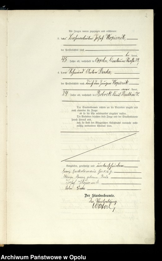 Obraz 5 z jednostki "Rejestr Małżeństw pierwopis 1911 1-190"