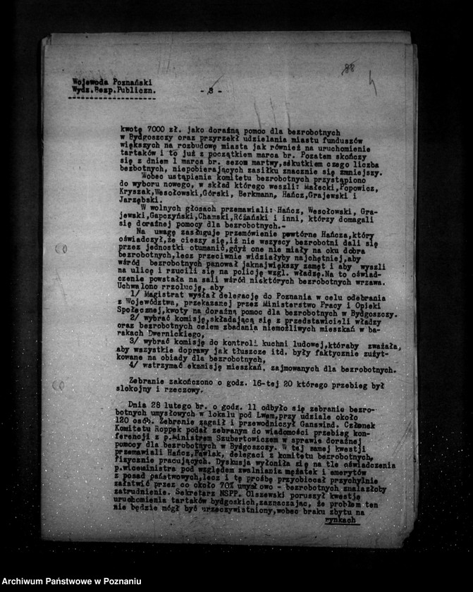 Obraz 8 z jednostki "Sprawozdania sytuacyjne tygodniowe ze stanu bezpieczeństwa za czas od 27 lutego do 7 maja 1931 r. /nr 9-17/"
