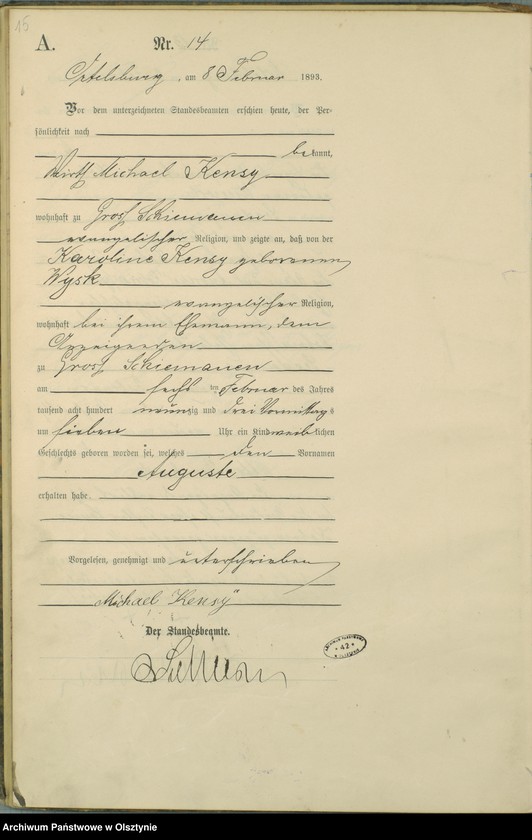 image.from.unit.number "Geburts-Haupt-Register Nr 1 - 96"