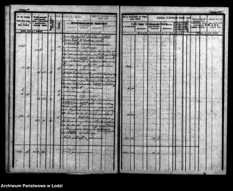 Obraz 13 z jednostki "Rachunek kasy ekonomicznej m. Łodzi za rok 1853"