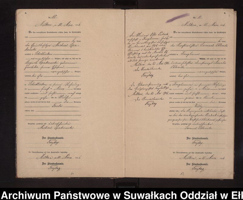 image.from.unit.number "Geburts-Neben-Register des Preussischen Standes-Amtes Stasswinnen Kreis Lötzen"