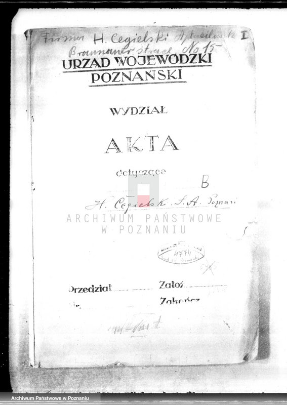 Obraz 4 z jednostki "Zatwierdzenie projektu budowy i urządzenia zakładu przemysłowego nr rej. 1779 / projekt umywalni F-mie H. Cegielski"