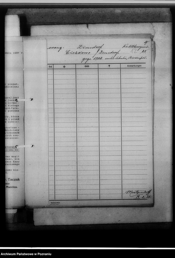 image.from.unit.number "Kreissippenamt Altburgund [Szubin, wykazy ksiąg kościelnych parafialnych ewangelickich i katolickich]"