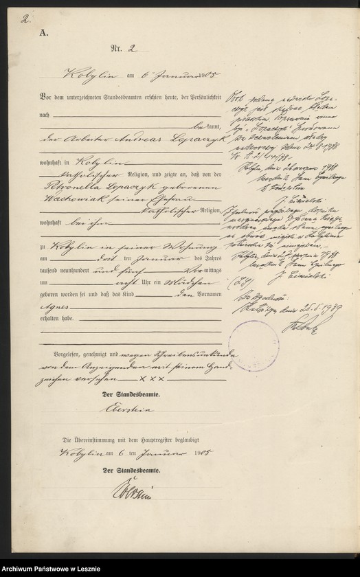 Obraz 5 z jednostki "[Księga urodzeń]"