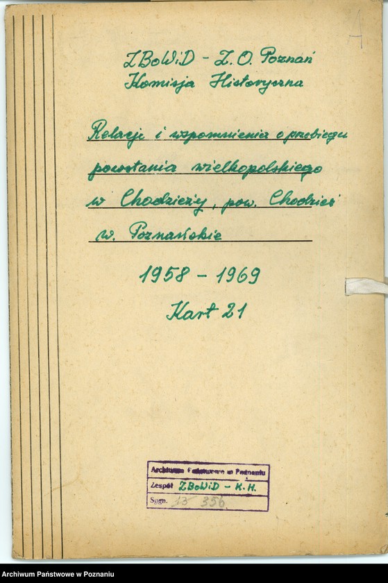 Obraz 7 z jednostki "Relacje i wspomnienia dotyczące powstania wielkopolskiego: 1. Chodzież, powiat Chodzież, województwo poznańskie."