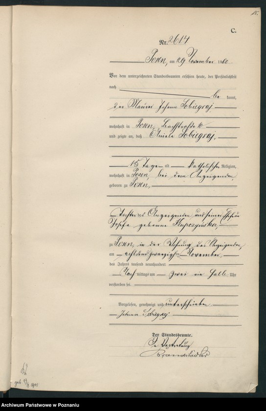 Obraz 18 z jednostki "Księga miejscowa zgonów"