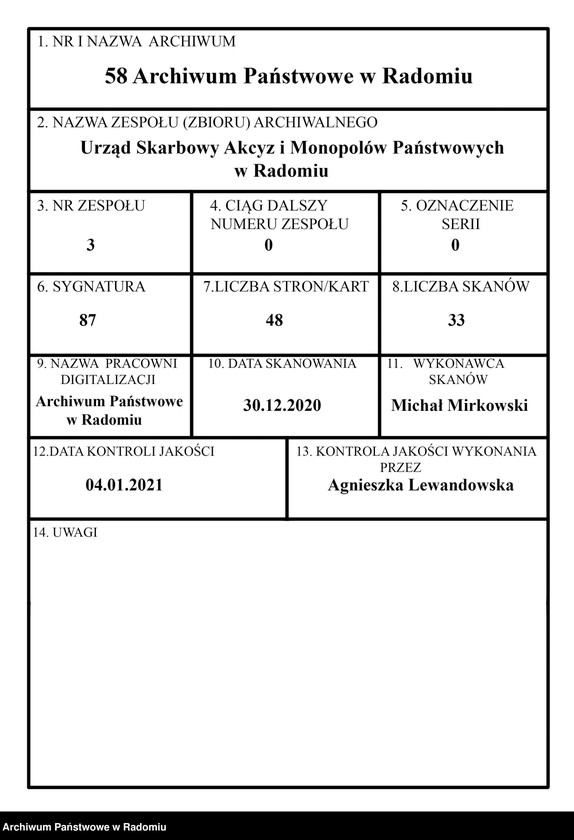 Obraz 1 z jednostki "O wyrobie gilz [tutek] w fabryce Ajzyka Morgenszterna w Radomiu"